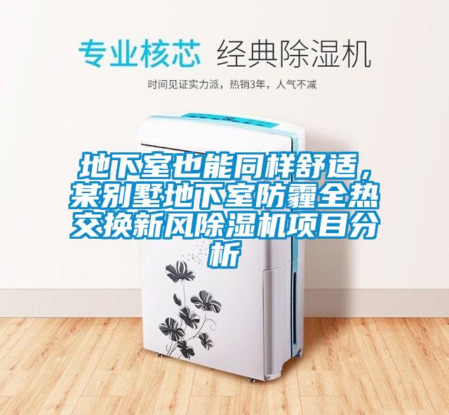 地下室也能同样舒适，某别墅地下室防霾全热交换新风黄瓜视频下载污机项目分析