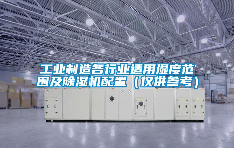 工业制造各行业适用湿度范围及黄瓜视频下载污机配置（仅供参考）