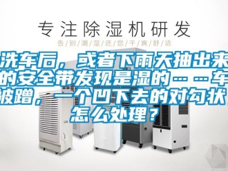 企业黄瓜视频APP在线下载洗车后，或者下雨天抽出来的安全带发现是湿的……车被蹭，一个凹下去的对勾状，怎么处理？