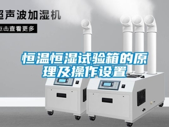 知识百科恒温恒湿试验箱的原理及操作设置